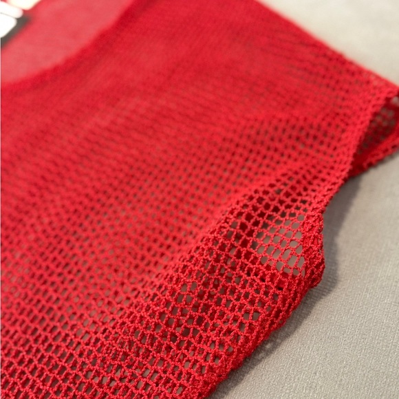 Staring at Stars Red Mesh Crop Top - Size S - NWT - Picture 8 of 12